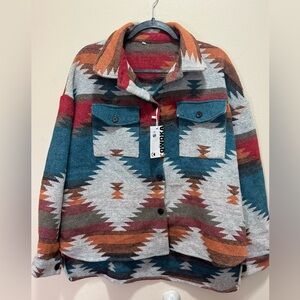 NWT Cowoka Aztec Shacket